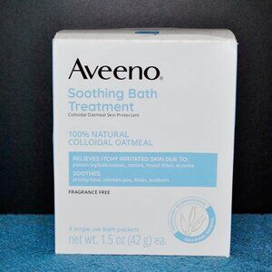 Aveeno Active Naturals Soothing Bath Treatment Packets 8 in box